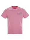 Mc2 Saint Barth Portofino T Shirt With Chest Embroidery In Pink