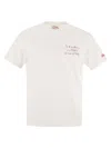 Mc2 Saint Barth Portofino T Shirt With Chest Embroidery In White