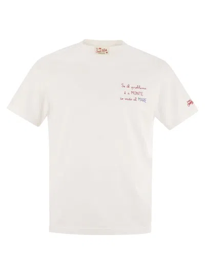 MC2 SAINT BARTH PORTOFINO - T-SHIRT WITH CHEST EMBROIDERY