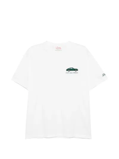 Mc2 Saint Barth Portofino Car-print T-shirt In White