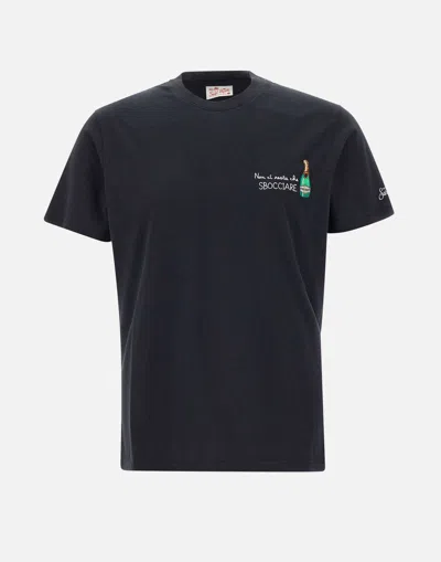 Mc2 Saint Barth Portofino Cotton T-shirt In Black