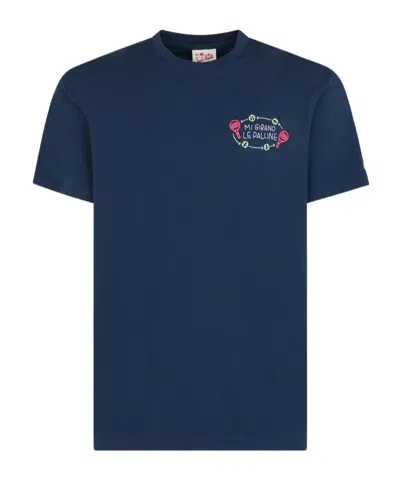 Mc2 Saint Barth Portofino Cotton T-shirt In Blue