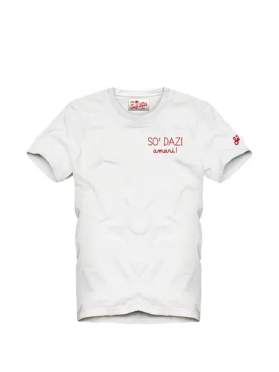 Mc2 Saint Barth Portofino Emb Chest-print T-shirt In White