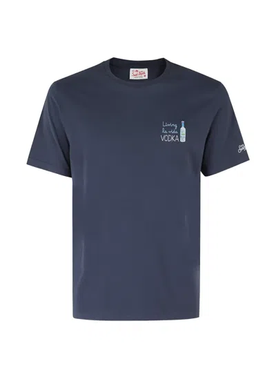 Mc2 Saint Barth Portofino Embroidered T-shirt In Blue