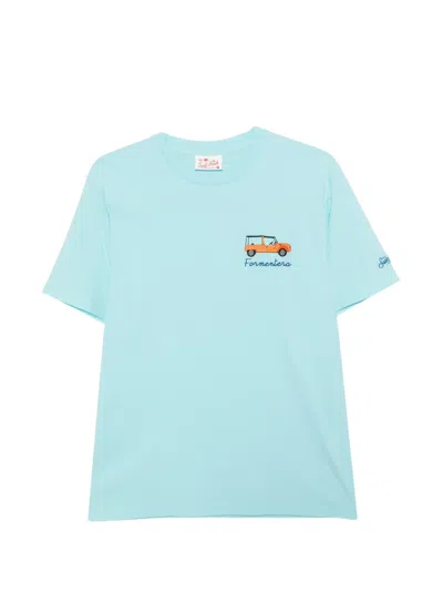 Mc2 Saint Barth Portofino Embroidered T-shirt In Blue