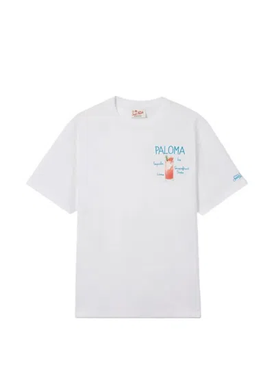 Mc2 Saint Barth Portofino Embroidered T-shirt In White