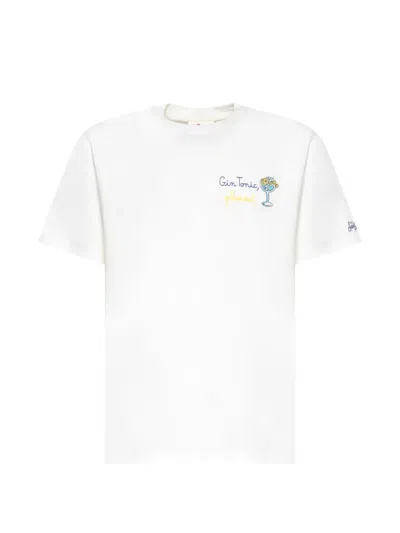 Mc2 Saint Barth Portofino Embroidered T-shirt In White