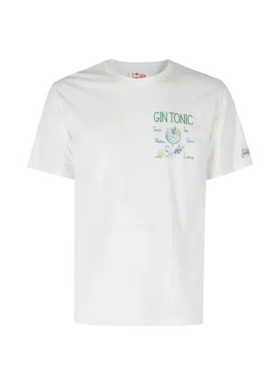 Mc2 Saint Barth Portofino Embroidered T-shirt In White