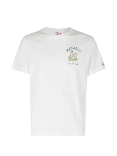 Mc2 Saint Barth Portofino Embroidered T-shirt In White