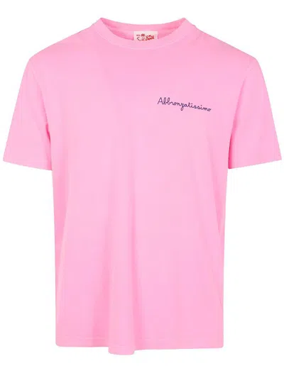 Mc2 Saint Barth Portofino Embroidery T-shirt Clothing In Pink