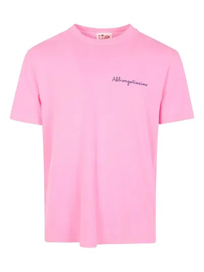 Mc2 Saint Barth Portofino Embroidery T-shirt In Pink