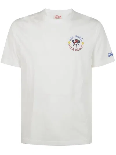Mc2 Saint Barth Portofino Embroidery T-shirt Clothing In White
