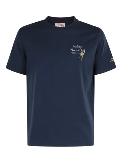 Mc2 Saint Barth Portofino Graphic T-shirt In Blue