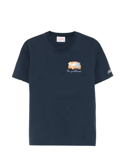 Mc2 Saint Barth Portofino Graphic-print T-shirt In Blue