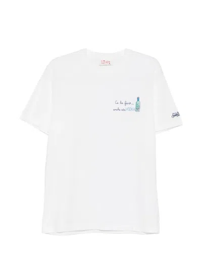 Mc2 Saint Barth Portofino Logo-embroidered T-shirt In White