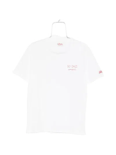 Mc2 Saint Barth Portofino Logo-embroidered T-shirt In White