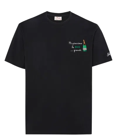 Mc2 Saint Barth Portofino Mi Piacciono Le Bocce Grandi T-shirt In Black