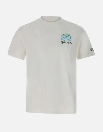 Mc2 Saint Barth Portofino Organic Cotton T Shirt In White