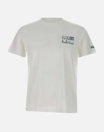 Mc2 Saint Barth Portofino Organic Cotton T Shirt In White