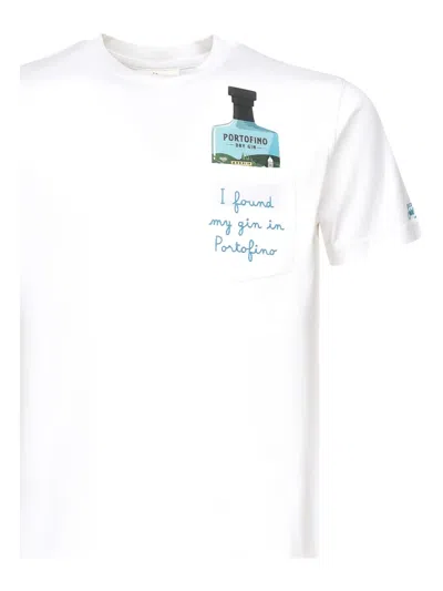 Mc2 Saint Barth Portofino Pocket-print T-shirt In White