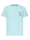 Mc2 Saint Barth Portofino Print T-shirt In Blue