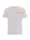 Mc2 Saint Barth Off White Solid Crew Neck T-shirt In White