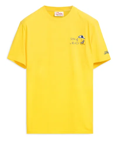Mc2 Saint Barth Portofino Son Of A Beach T-shirt In Yellow