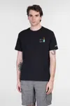 Mc2 Saint Barth Portofino T-shirt In Black Cotton In Black