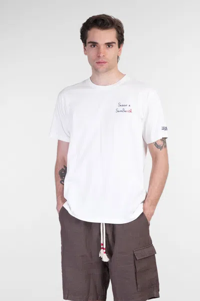 MC2 SAINT BARTH PORTOFINO T-SHIRT IN WHITE COTTON