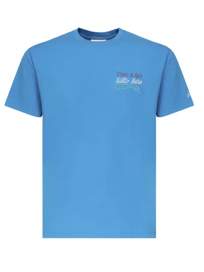 Mc2 Saint Barth Portofino T-shirt With Embroidery In Blue
