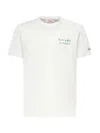 Mc2 Saint Barth Portofino T-shirt With Embroidery In White