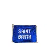Mc2 Saint Barth Saint Barth Sequined Bluette Pochette With Shoulder Strap In Blue