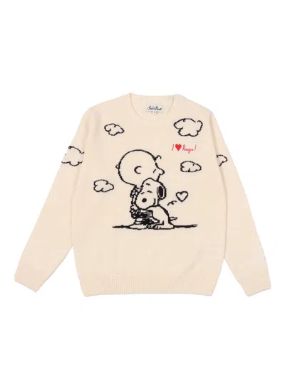 Mc2 Saint Barth Kids' Princess-peanuts Hugs Clouds 10 Emb In Neutral