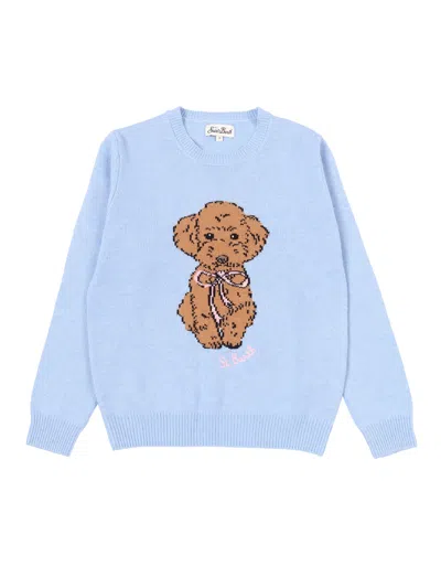 Mc2 Saint Barth Kids' Princess-poodle Bow 31 In Blue