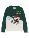 Mc2 Saint Barth Print Crew-neck Sweater In Green