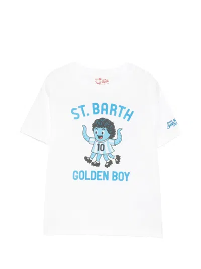 Mc2 Saint Barth Kids' Print Short-sleeve T-shirt In White
