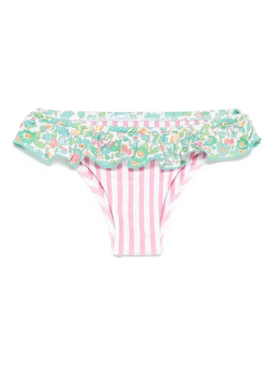 Mc2 Saint Barth Printed Bikini Bottom In Pink