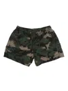 Mc2 Saint Barth Dinosaur-camo Swim Shorts In Green