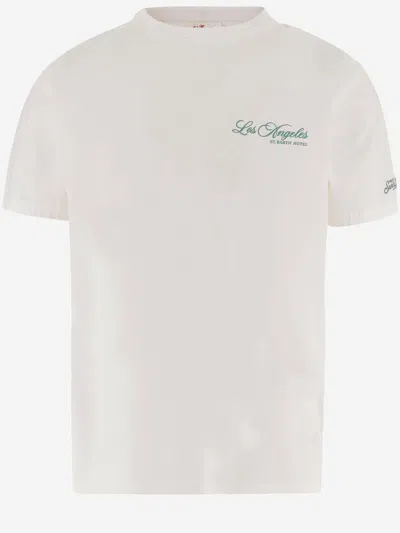 Mc2 Saint Barth Printed Cotton T Shirt In Gray