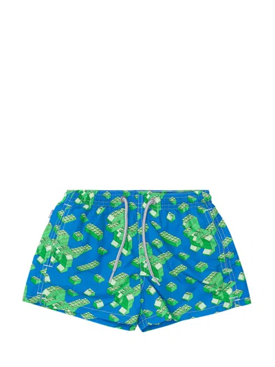 Mc2 Saint Barth Printed Leisure Swimming Trunks In Blue