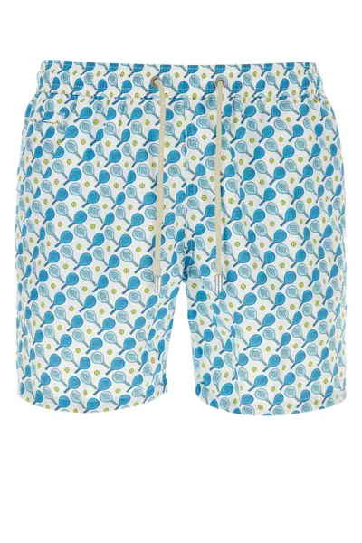 Mc2 Saint Barth Printed Polyester Swimming Shorts In 01