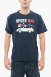 Mc2 Saint Barth Printed Spider Man Crew-neck T-shirt In Gray