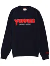 Mc2 Saint Barth Heron Light Sweater With Yuppies I Giovani Di Successo Embroidery In Black