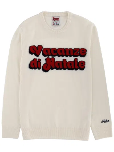 Mc2 Saint Barth Off White Graphic Sweater