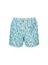 Mc2 Saint Barth Printed Swimsuit In Blue