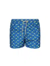 Mc2 Saint Barth Printed Swimsuit In Blue