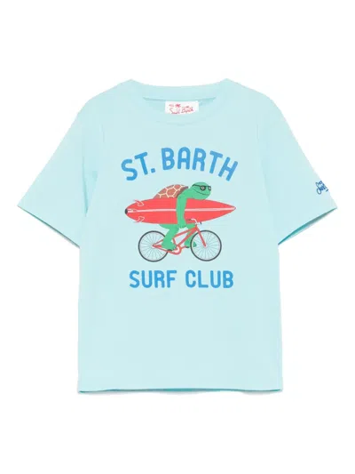 Mc2 Saint Barth Kids' Printed T-shirt In Blue
