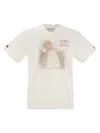 Mc2 Saint Barth Man Cotton T-shirt With Print In White