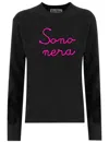 Mc2 Saint Barth Wool And Cashmere Blend Sweater With Embroidery Sono Nera In Nera 00 Emb