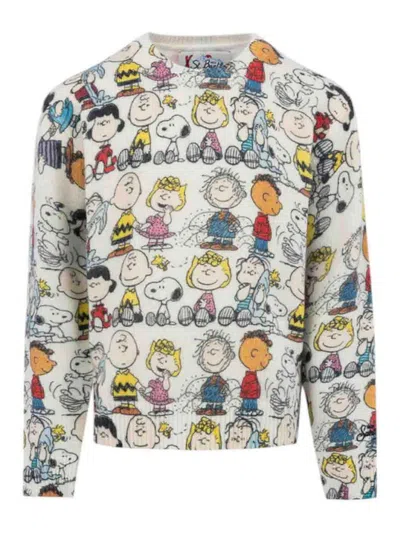 Mc2 Saint Barth Kids' Pullover Snoopy Peanuts Special Edition In Neutral
